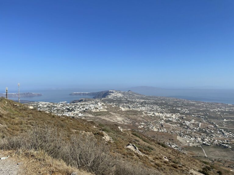 Szantorini legmagasabb pontján